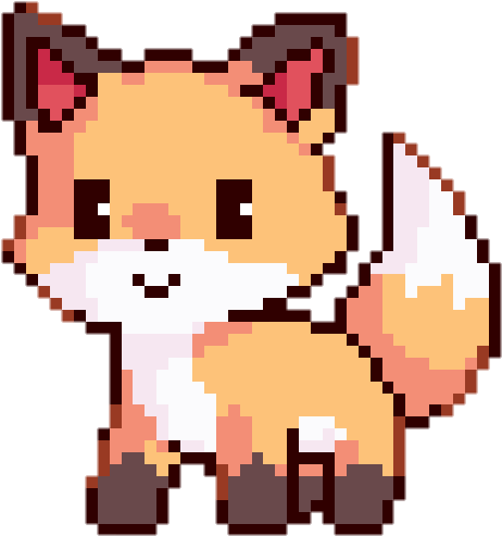 29 Images About Pixel Png's 🕹 On We Heart It - Kawaii Pixel Art Fox Clipart (600x1024), Png Download