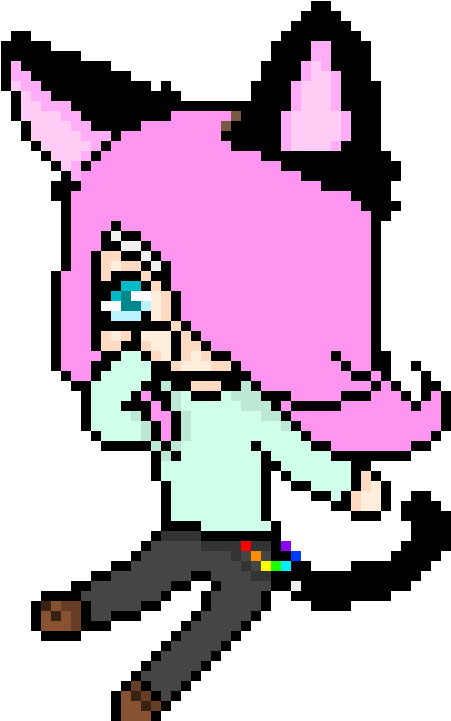 Kawaii~chan - Pixel Art Kawaii Chan Clipart (630x760), Png Download