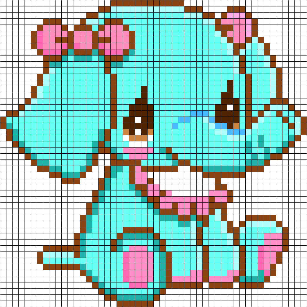 Sitting Elephant Perler Bead Pattern - Cute Elephant Perler Bead Pattern Clipart (1051x1051), Png Download