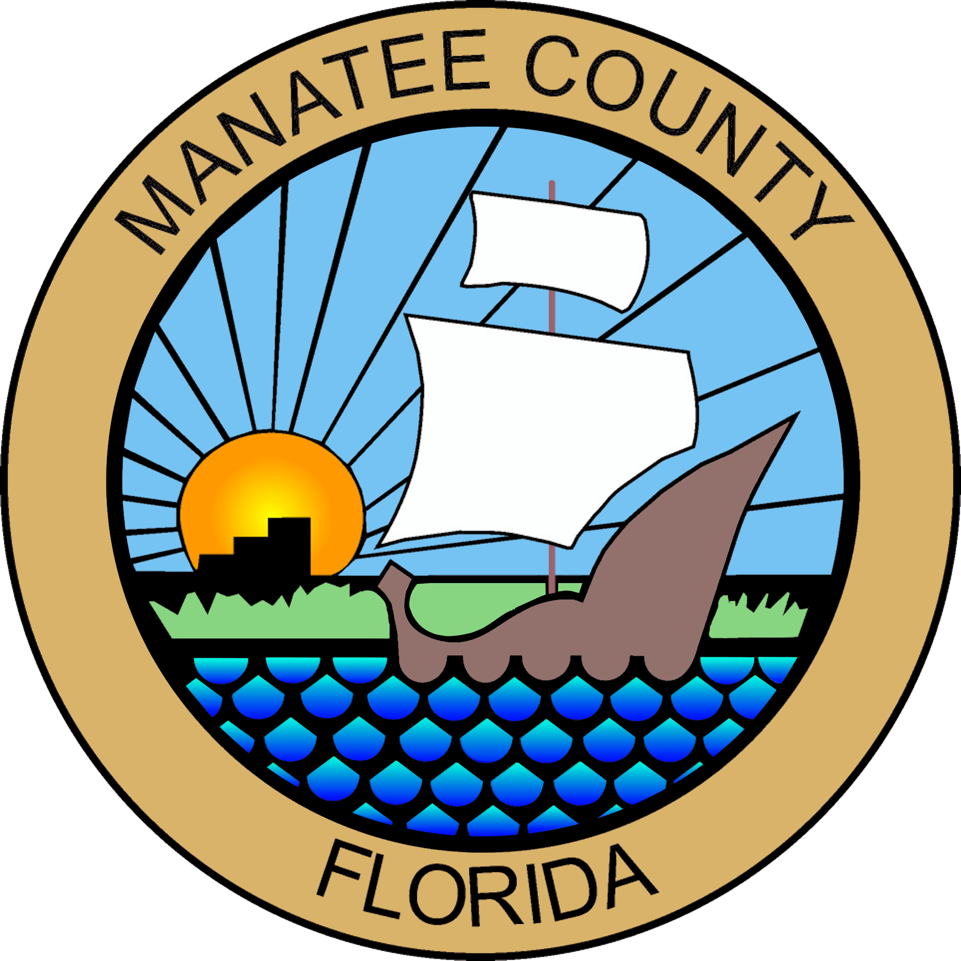 Manatee County Government Seal - Manatee County Florida Seal Clipart (1930x1930), Png Download