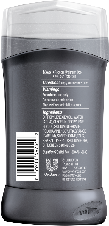 Men Care Elements Mineral Powder Sandalwood Antiperspirant - Dove Deodorant Mens Care Ingredients Clipart (985x985), Png Download