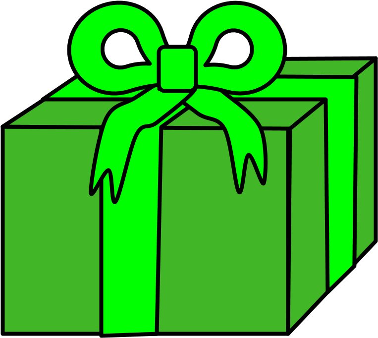 Gift, Green Wrapping Paper, Light Green Ribbon, Png Clipart (816x1056), Png Download