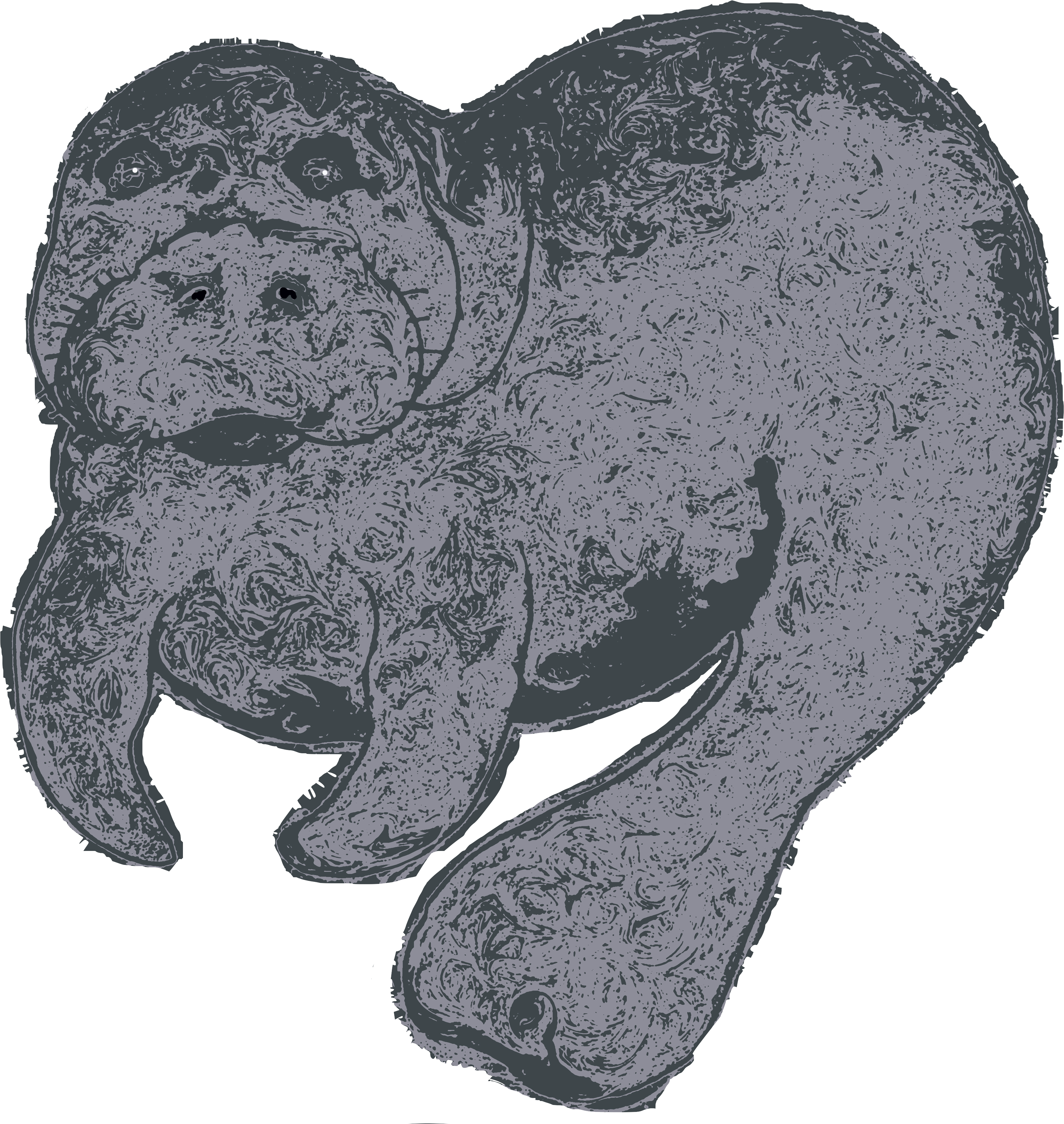 M Is For Manatee - Pug Clipart (3804x3846), Png Download