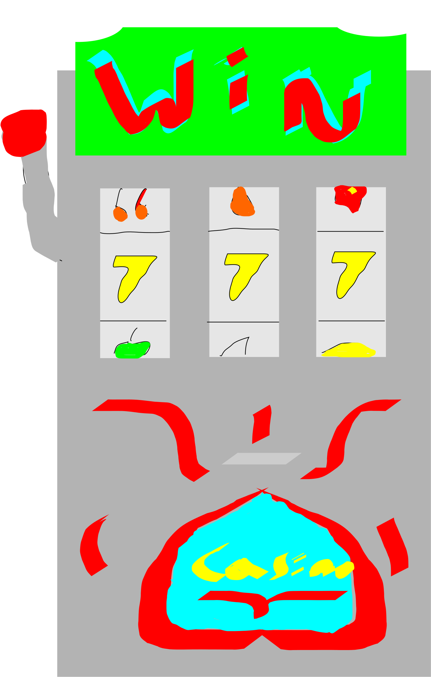Slot Machine Png Clipart (637x900), Png Download