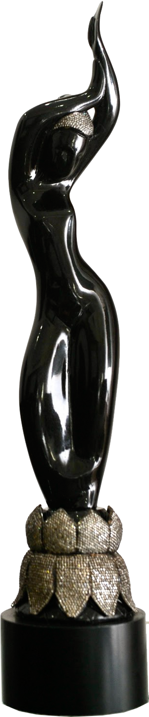 Filmfare-l - Filmfare Award Trophy Clipart (615x1519), Png Download