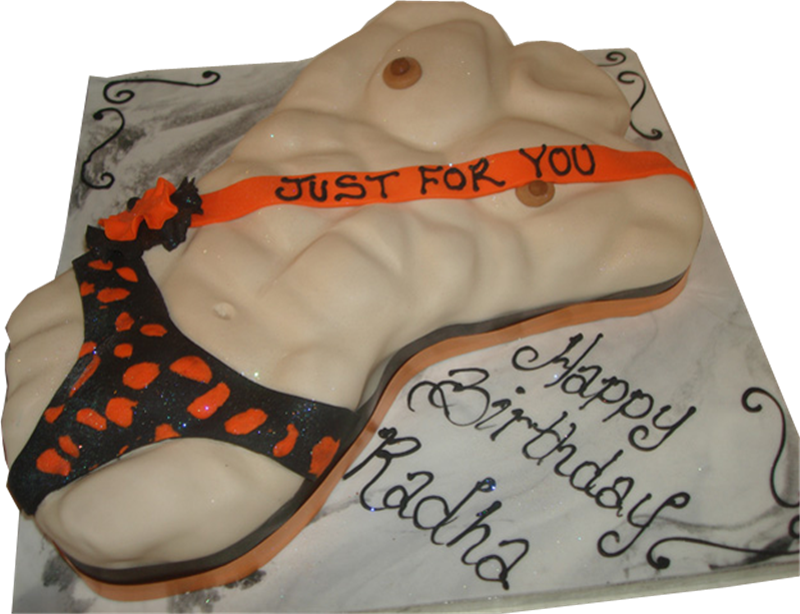 3d Muscle Man Adult Birthday Cake - Cake Clipart (800x614), Png Download