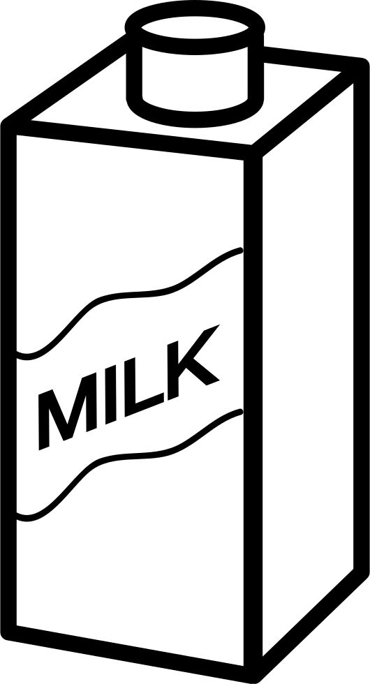 Milk Package Svg Png Free Download Comments - Cajas De Leche Dibujo Clipart (530x980), Png Download