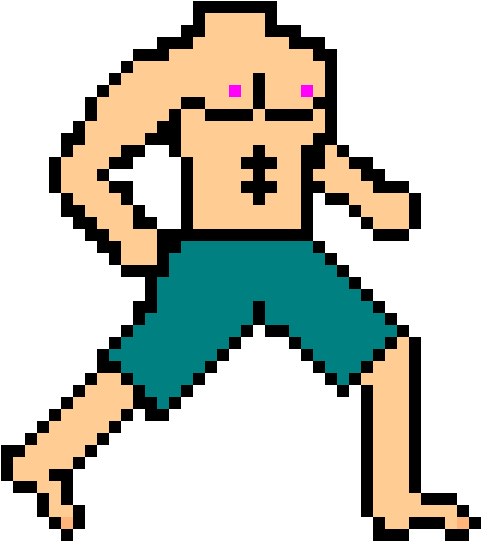 Muscle Man Running Clipart (1200x1200), Png Download