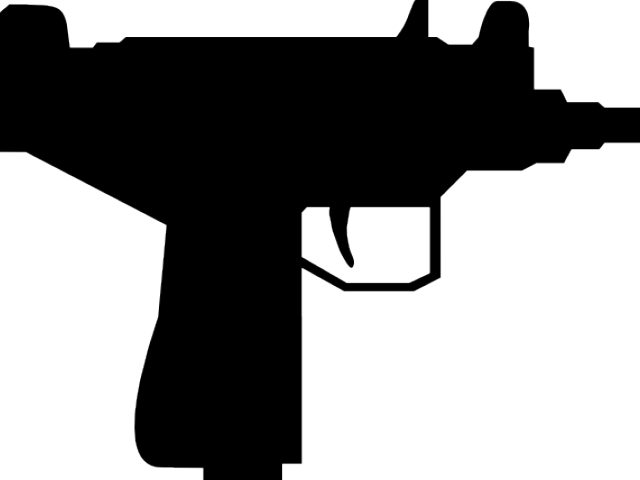 Gun Silhouette Clipart (640x480), Png Download