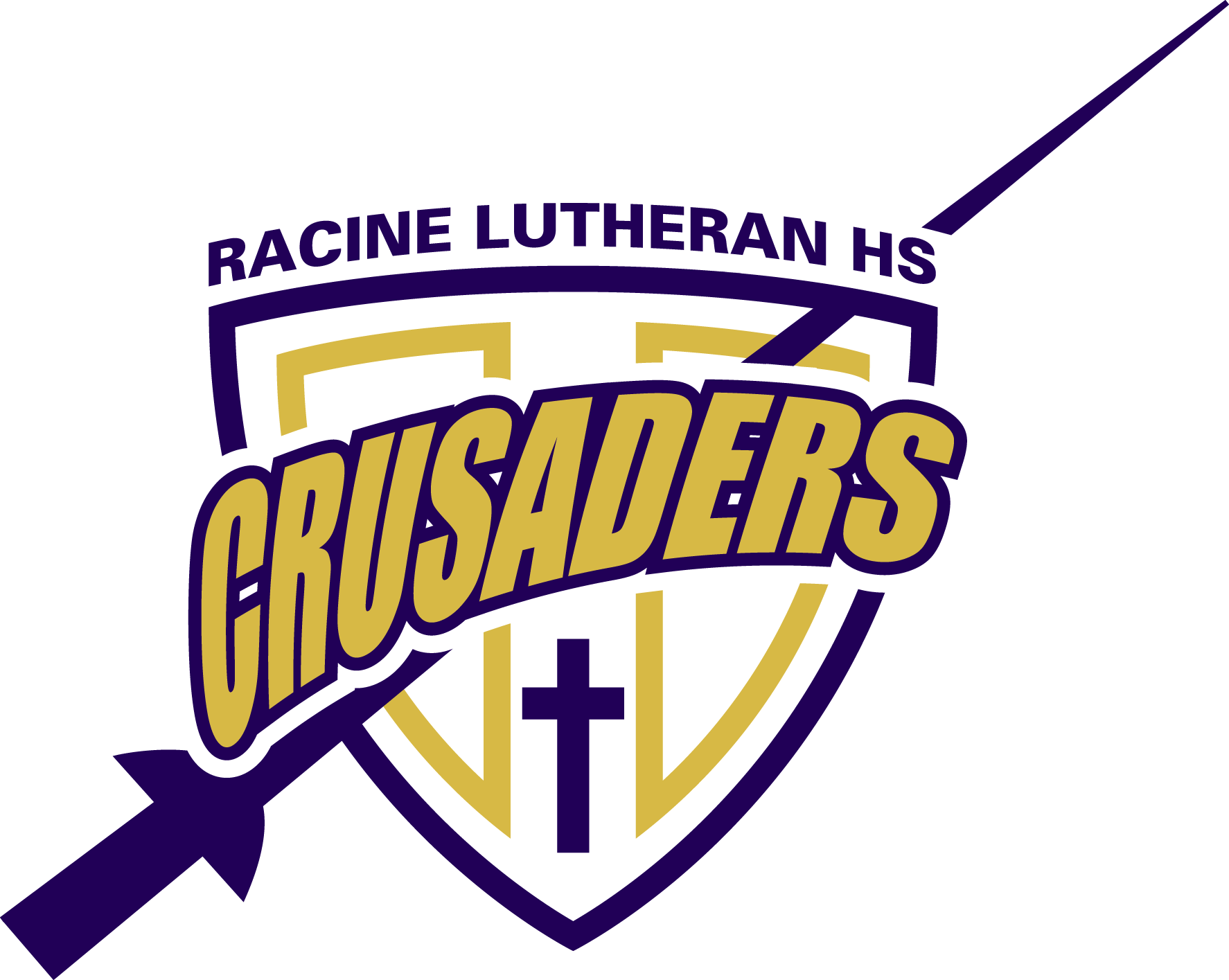 Crusader Shield” Width= - Racine Lutheran High School Clipart (1774x1415), Png Download