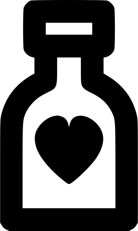 Vodka Bottle Heart Comments - Heart Clipart (588x980), Png Download