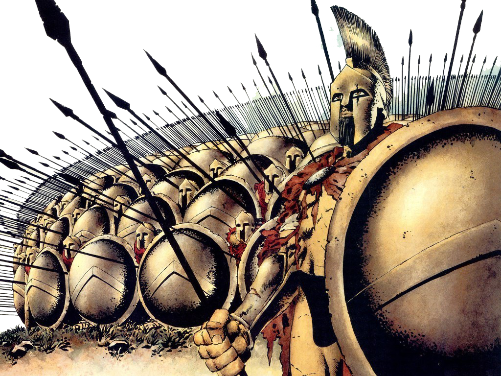 Spartan King Spears - Los Persas Tragedia Griega Clipart (1024x768), Png Download