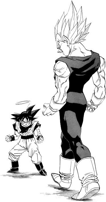 Mine Manga Cap Dragonball Goku Transparent Vegeta Db - Majin Vegeta Manga Clipart (500x750), Png Download