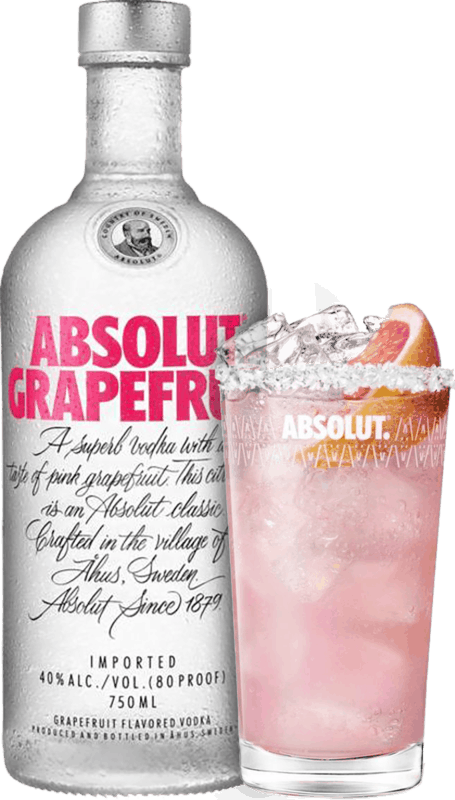 Better Than Coupons - Absolut Grapefruit Vodka Clipart (455x800), Png Download