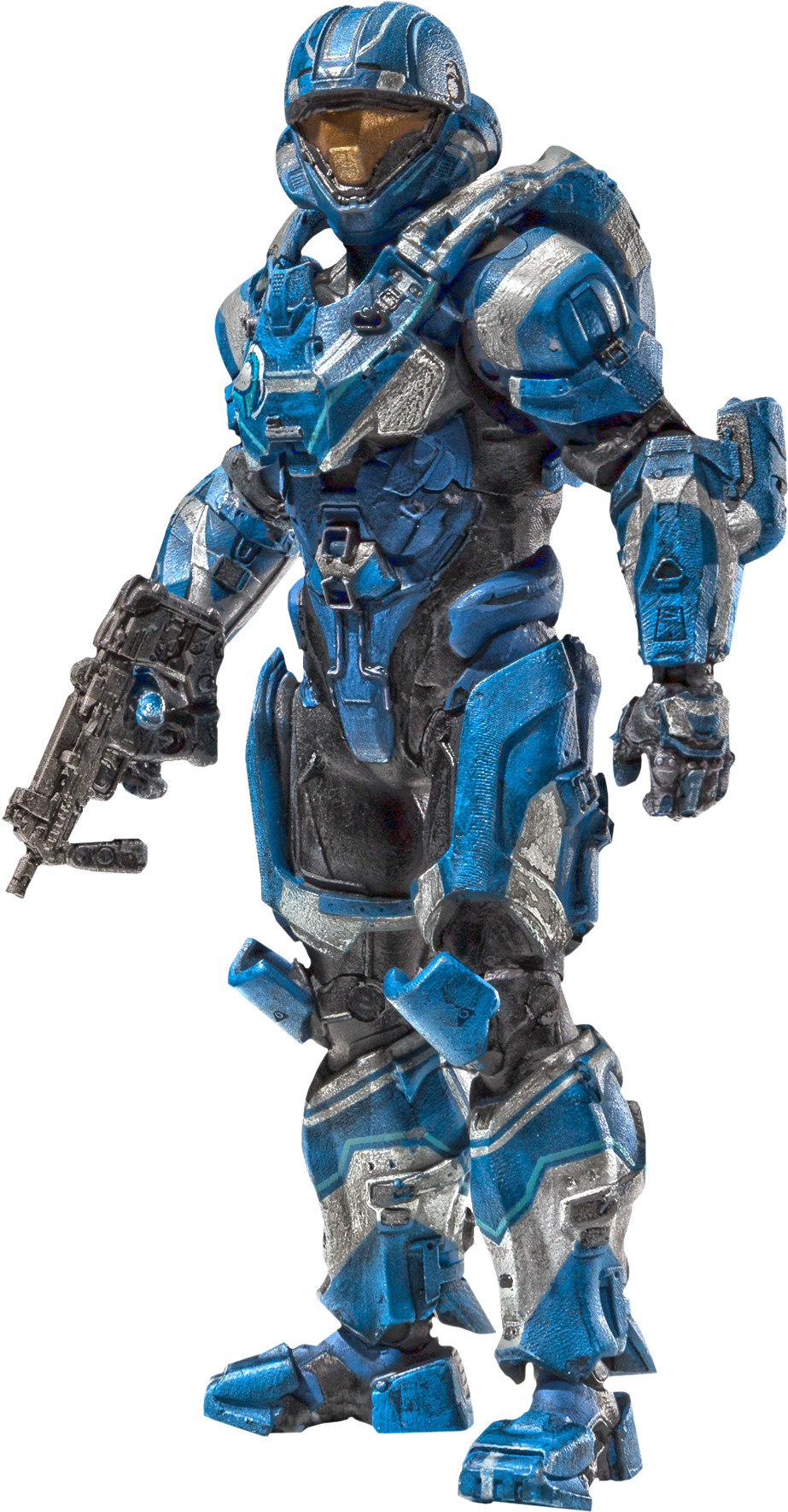 Spartan Helljumper 6” Action Figure - Halo 5 Blue Spartan Clipart (1016x1832), Png Download