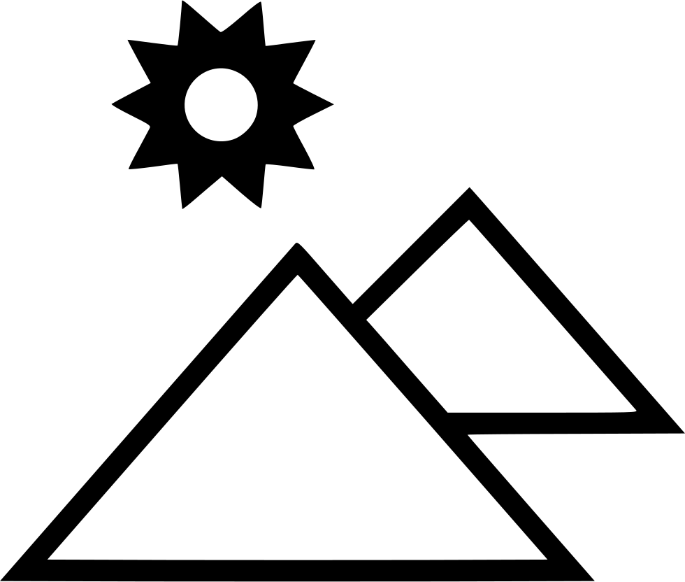 Png File - Black And White Pyramid Clipart Png Transparent Png (980x832), Png Download