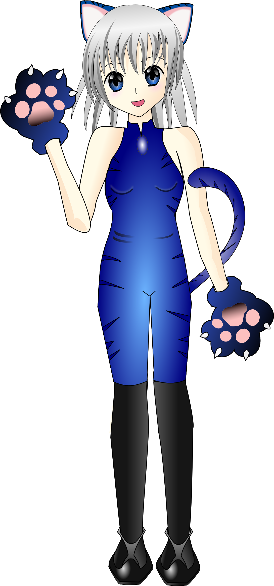 Manga Anime Download Chibi Drawing - Manga Girl Svg Clipart (530x750), Png Download