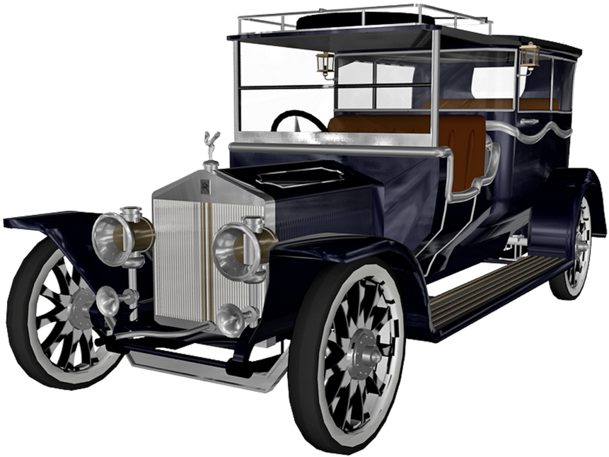 Carros Antigos Em Png - Old Rolls Royce Png Clipart (900x664), Png Download