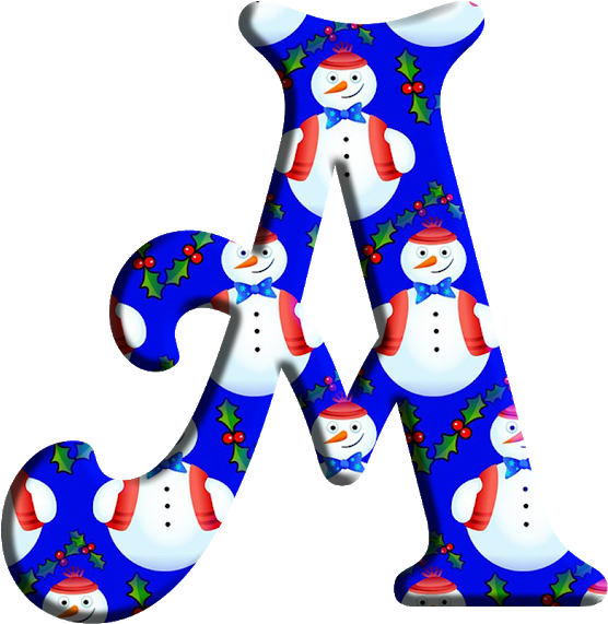 Alfabeto Decorativo Natal Png - Cartoon Clipart (640x640), Png Download
