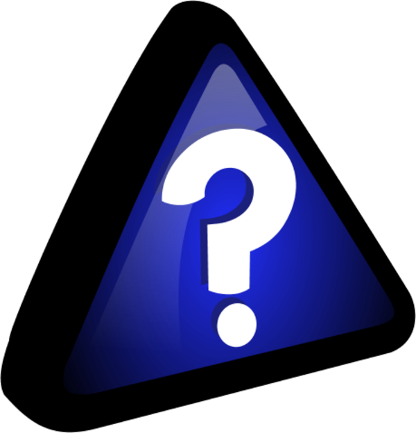 Question Mark In A Triangle 3d - Triangle With A Question Mark Clipart (600x624), Png Download