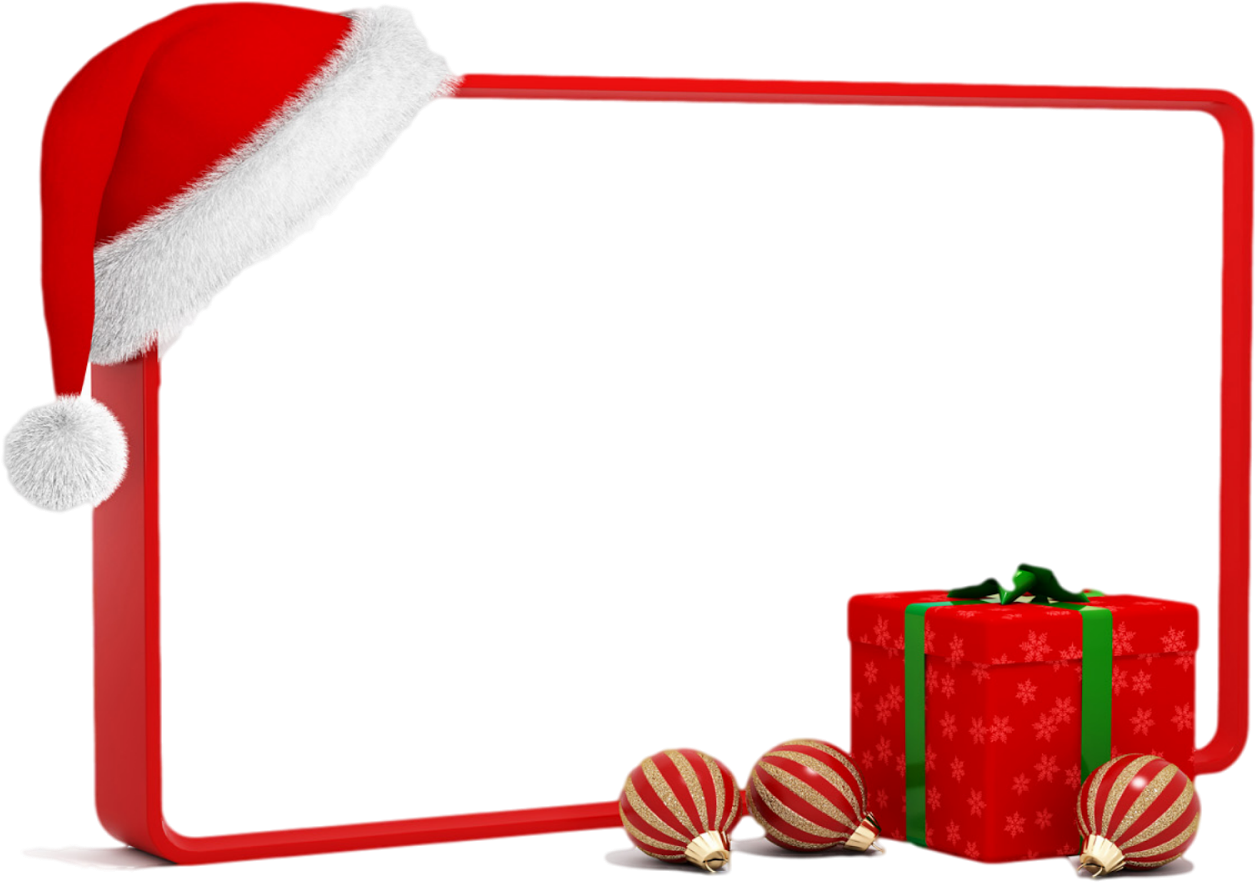 Enfeites De Natal Moldura Natal Para Fotos Em Png - Christmas Frames Png Clipart (1024x576), Png Download