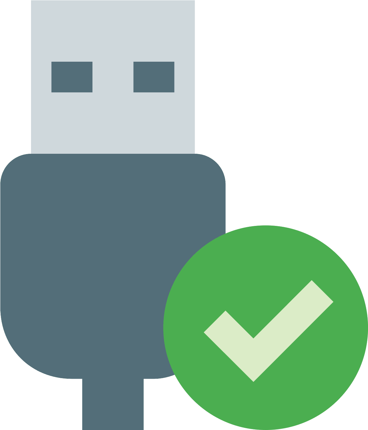 Windows Operating System Has Long Provided A Function - Connected Usb Icon Clipart (1600x1600), Png Download