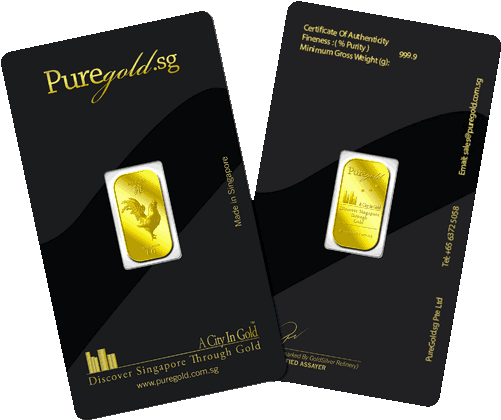 Gold Numismatic Puregold Year Of The Rooster Gold Bar - Puregold.sg (nex Mall) Clipart (500x500), Png Download