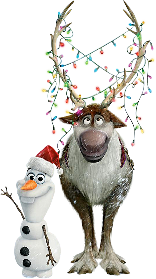 Frozen Clipart Oluf - Merry Christmas Disney Frozen - Png Download (530x944), Png Download