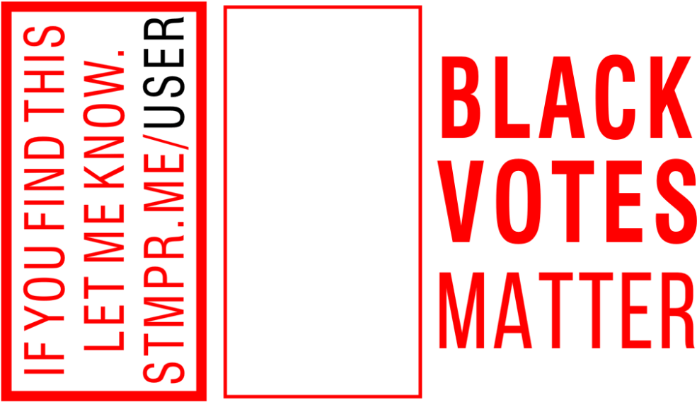 Black Votes Matter Guru Stamp - Chloe Black Clipart (985x569), Png Download