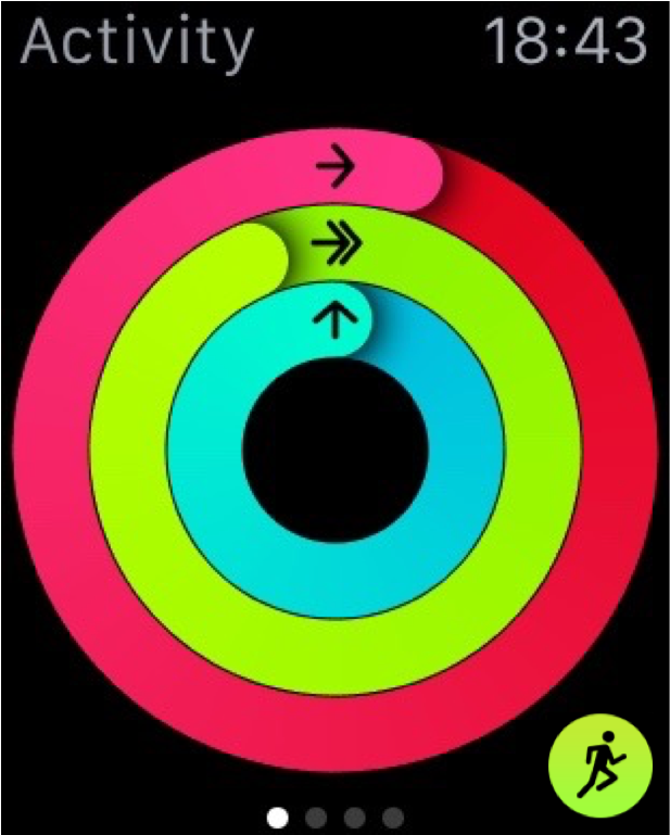 Just Like The Activity Rings In The Bottom-right Corner - Apple Watch Face Activity Clipart (1024x768), Png Download