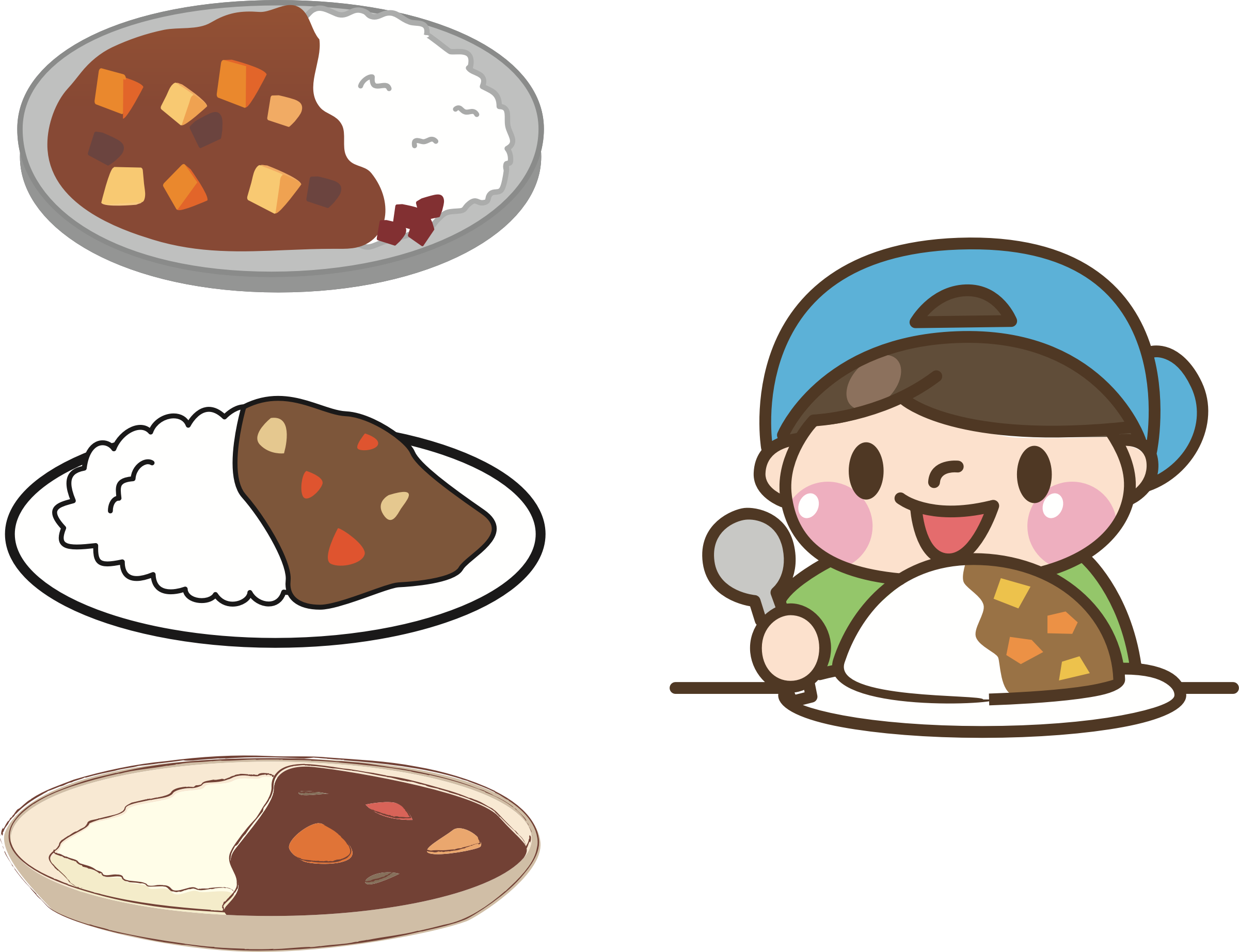 Japanese Food Clipart Memorial Day - Curry And Rice Clipart - Png Download (2400x1844), Png Download