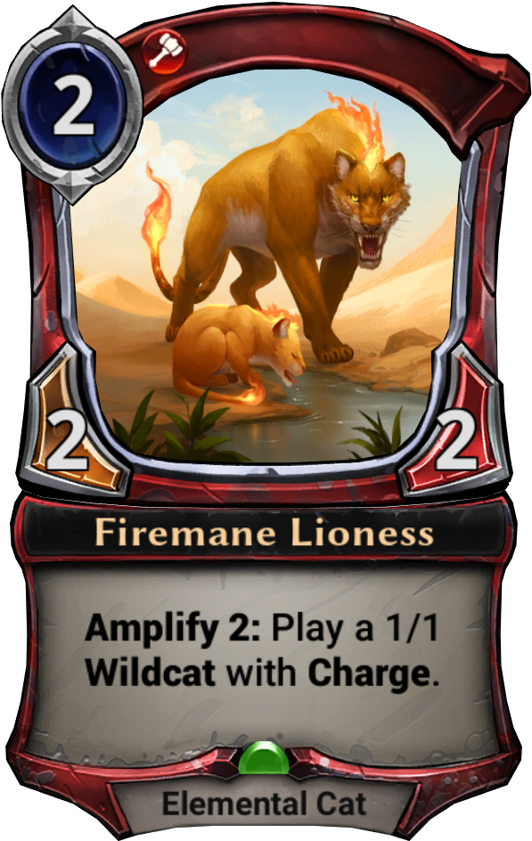 [defiance] Firemane Lioness - Eternal Card Game Defiance Spoilers Clipart (1024x1024), Png Download