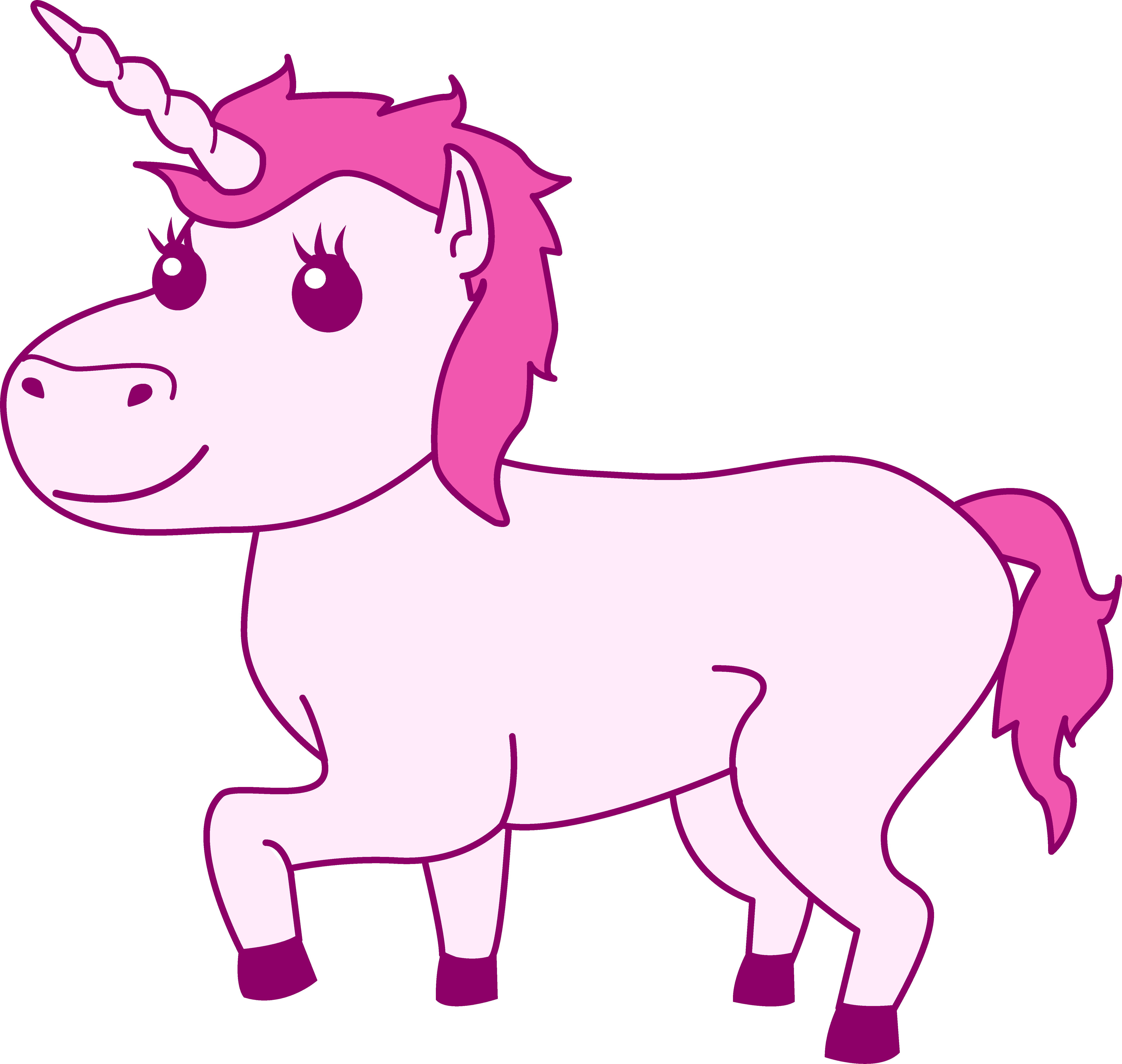 Clipart Unicorn - Pink Unicorn Clipart - Png Download (5725x5431), Png Download