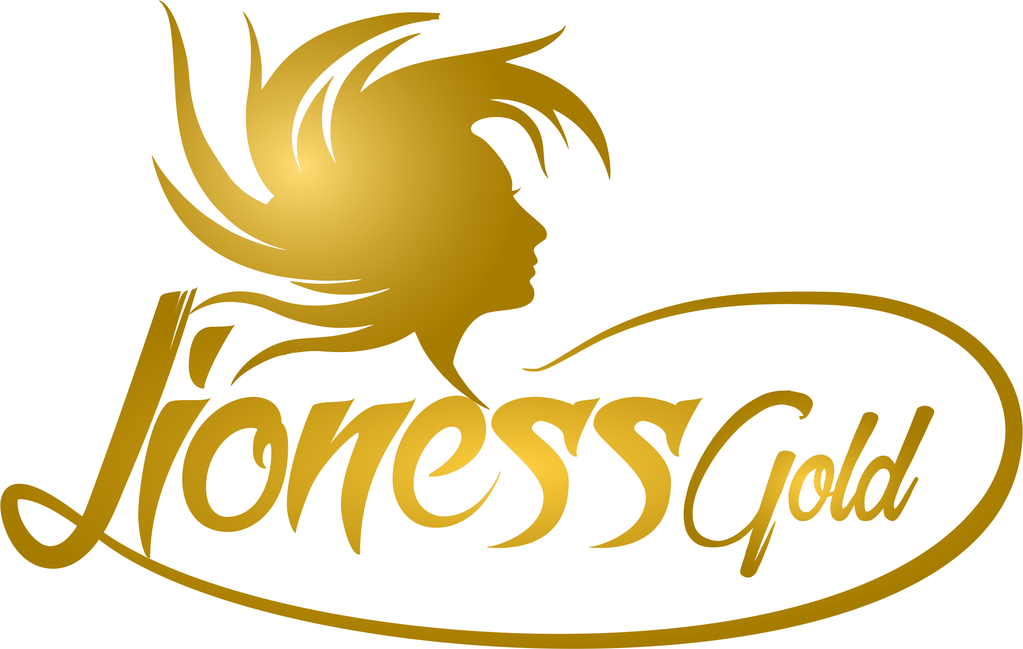 Lioness Gold Models - Transparent Gold Hair Logo Png Clipart - Large Size P...