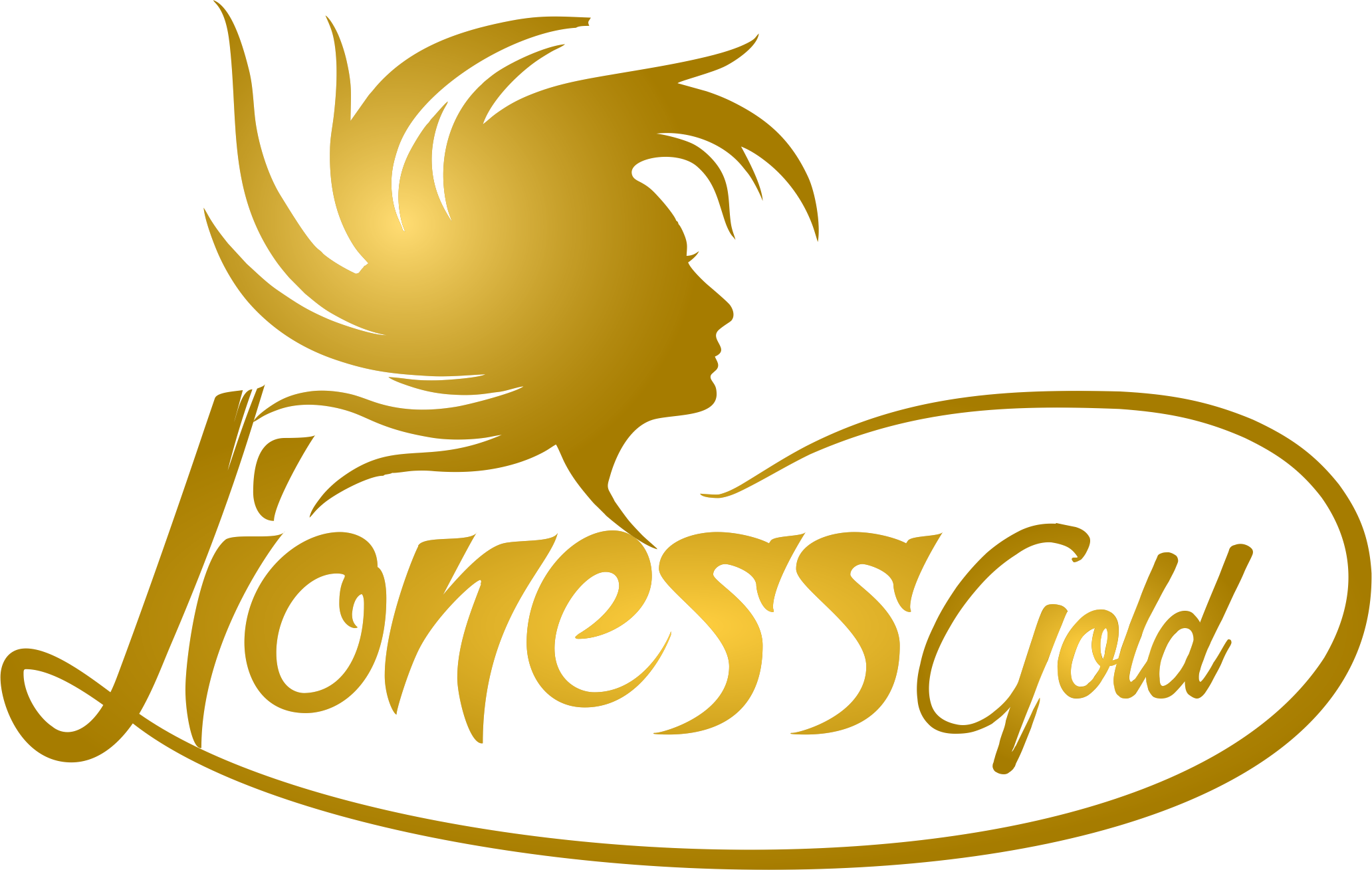 Lioness Gold Models - Transparent Gold Hair Logo Png Clipart (2064x1309), Png Download