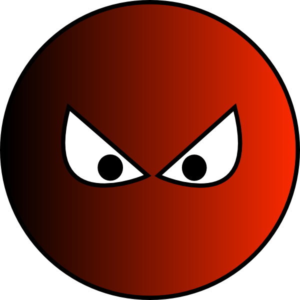 Evil Clipart Phone - Red Ball With Eyes - Png Download (600x600), Png Download