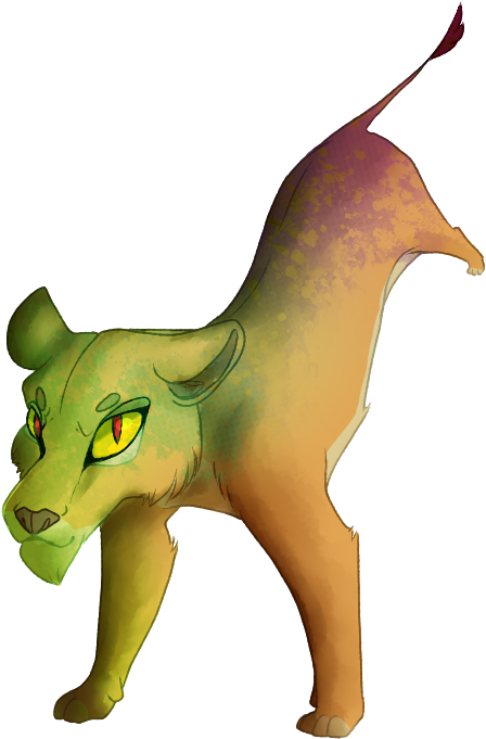 Lioness - Cartoon Clipart (500x700), Png Download