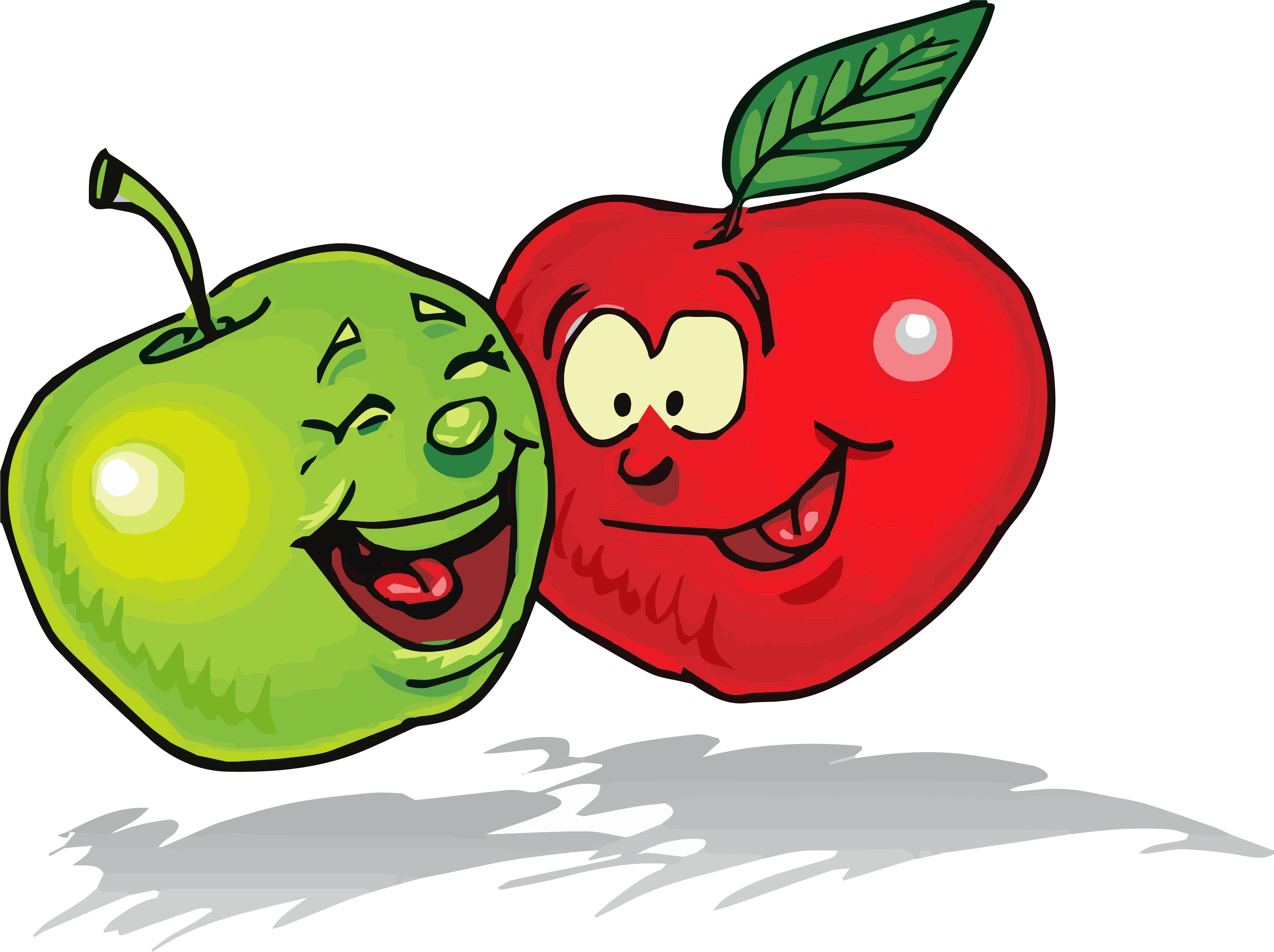 Apple Green Red Clipart Png - Free Clip Art Healthy Food Transparent Png (3828x2860), Png Download
