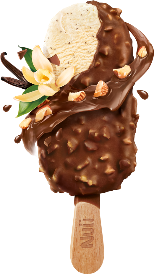 Almond-vanilla - Nuii Ice Cream Clipart (612x943), Png Download