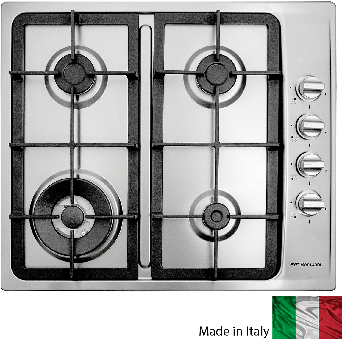 Bompani 60cm Gas Side Ctrl Cooktop Cast Clipart (1200x1184), Png Download