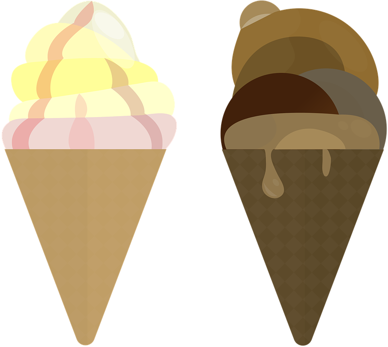 Icecream, Vanilla, Ice, Ice Cream, Cream, Dessert - Ice Cream Cone Clipart (917x720), Png Download