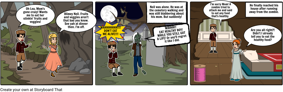 Eat Healthy - Comics Clipart (1164x385), Png Download