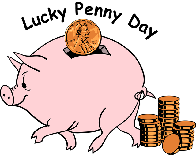Pennies Cliparts - National Lucky Penny Day Clipart - Png Download (640x507), Png Download