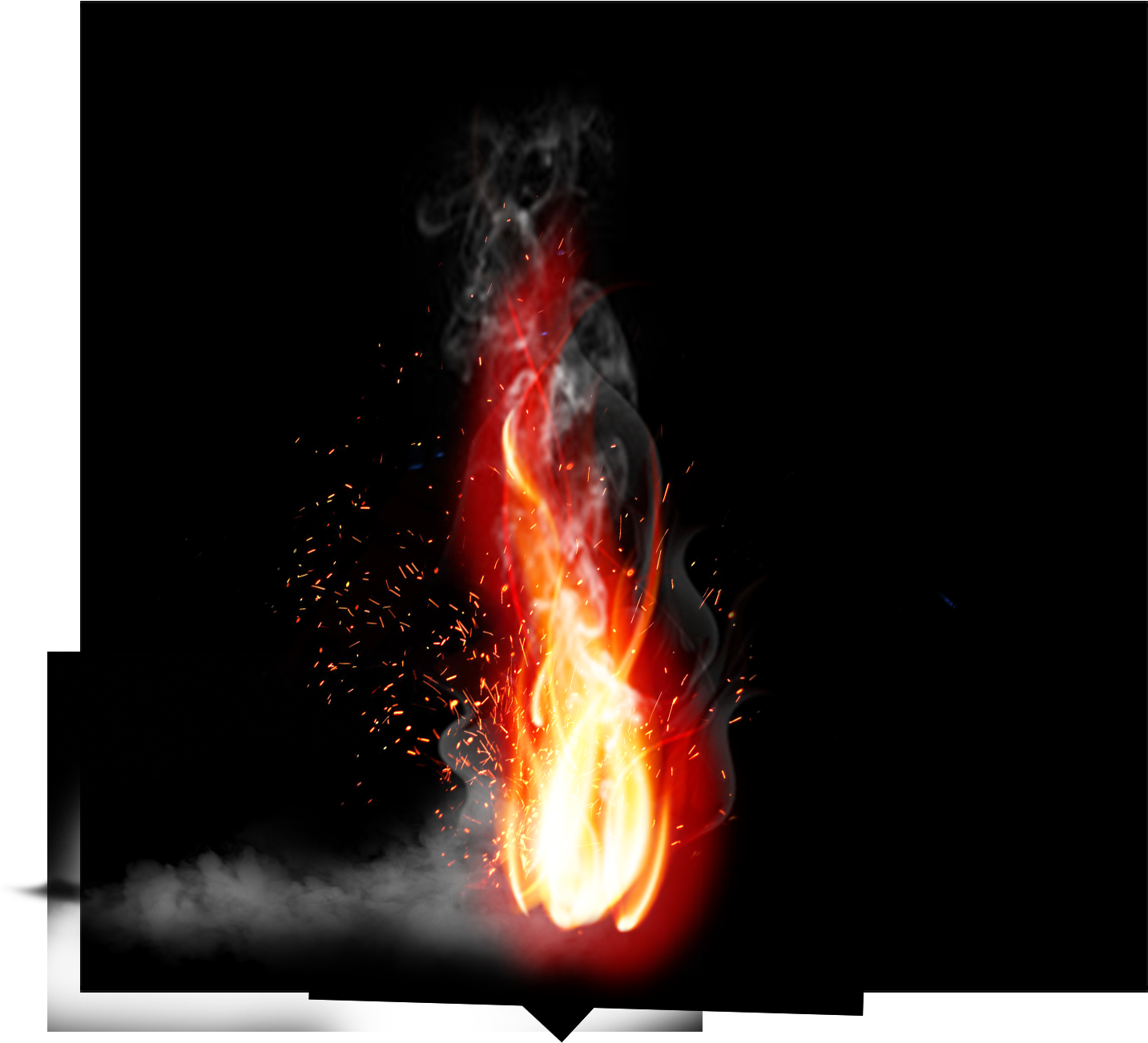 Winter Manipulation Editing - Flame Clipart (3772x2252), Png Download