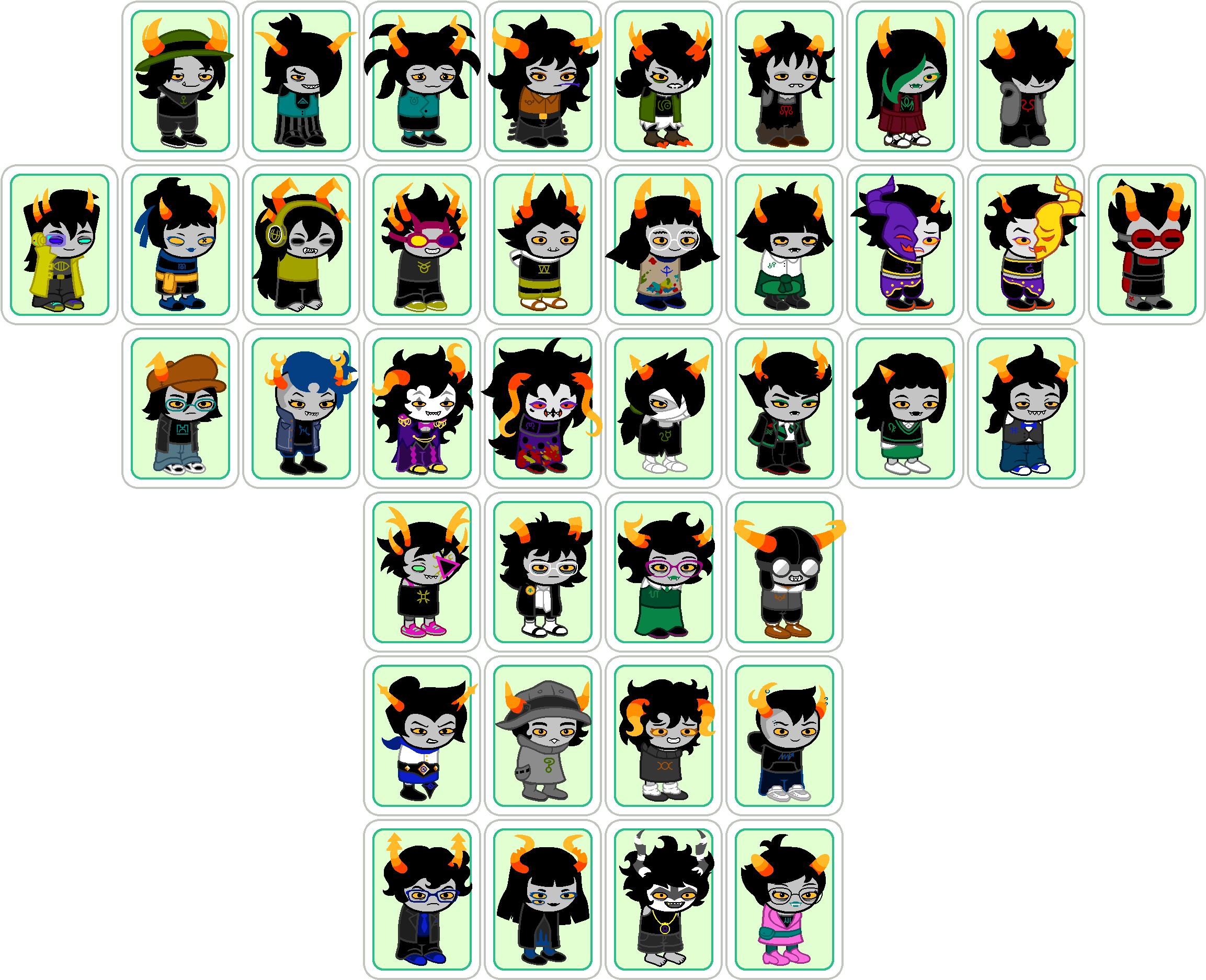 Every Troll Call Traditional Sprite - Homestuck Troll Sprite Clipart (2315x1883), Png Download