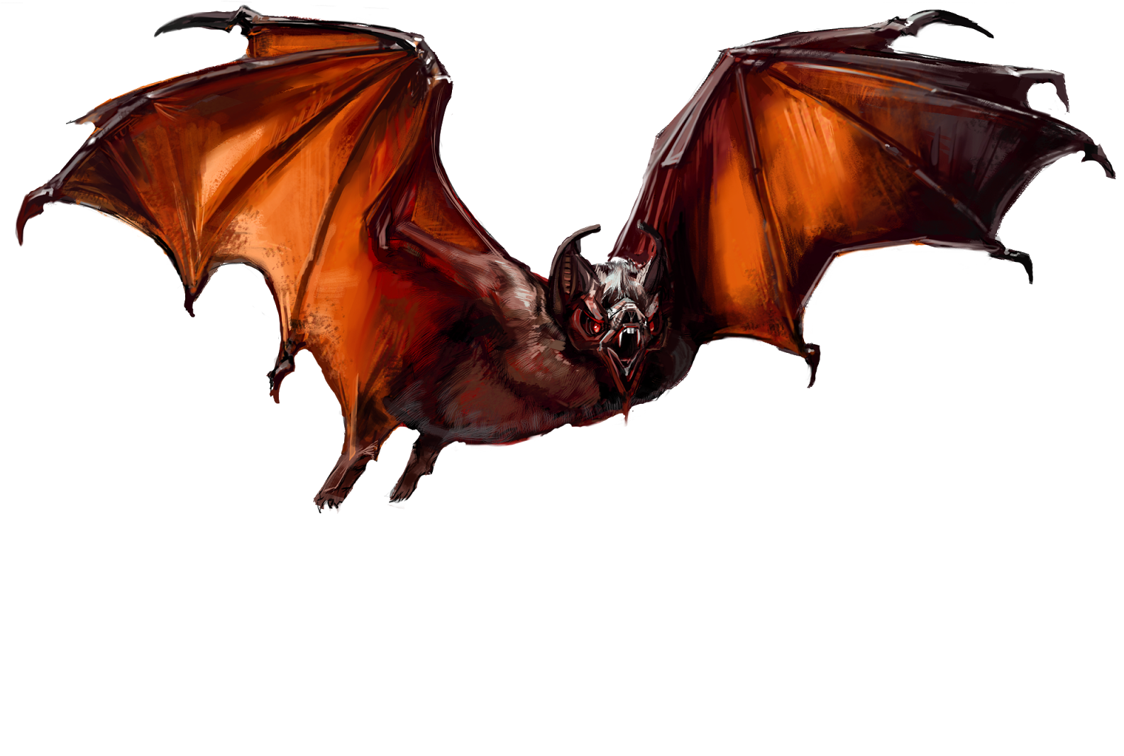 Dire Bat For Tunnels & Trolls - Dungeons And Dragons Bat Clipart (1600x1236), Png Download