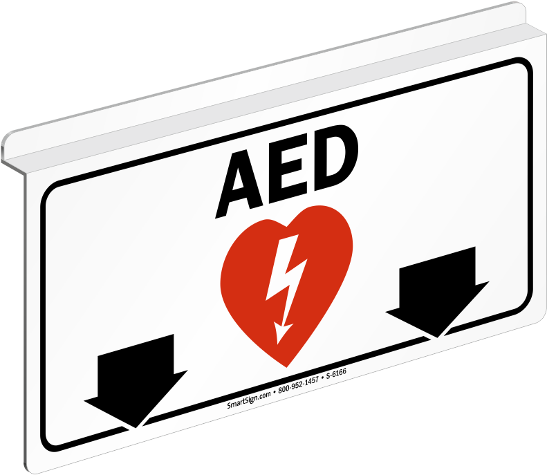Z Sign For Ceiling - Aed Signage Arrow Clipart (800x699), Png Download