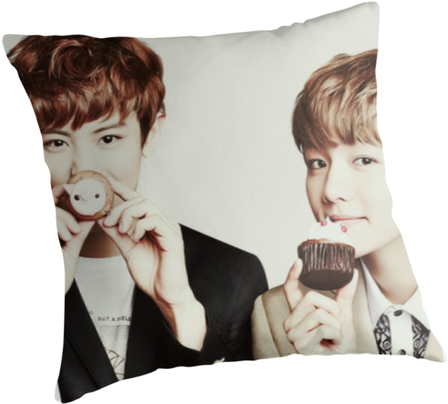 Chanyeol And Baekhyun By Satanscookiecat - Cushion Clipart (875x875), Png Download