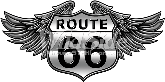 Route 66 Wings - Route 66 Tattoo Design Clipart (675x675), Png Download