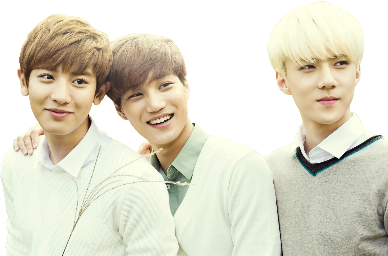 Exo Naturerepublic Chanyeol Kai Sehun Clipart (1244x820), Png Download